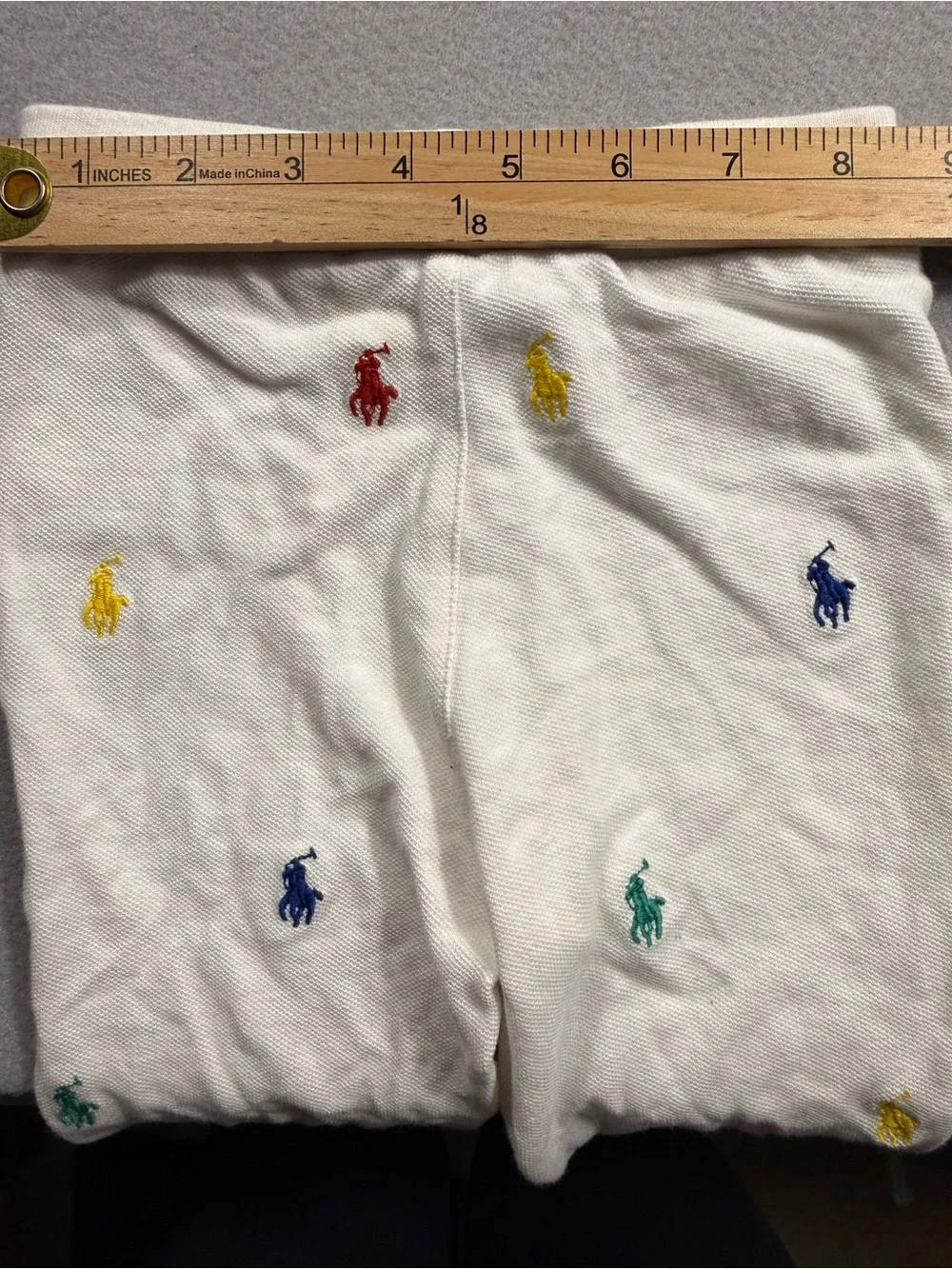 Ralph Lauren 9M Baby White Polo Pony Joggers 100% Cotton Designer Preppy